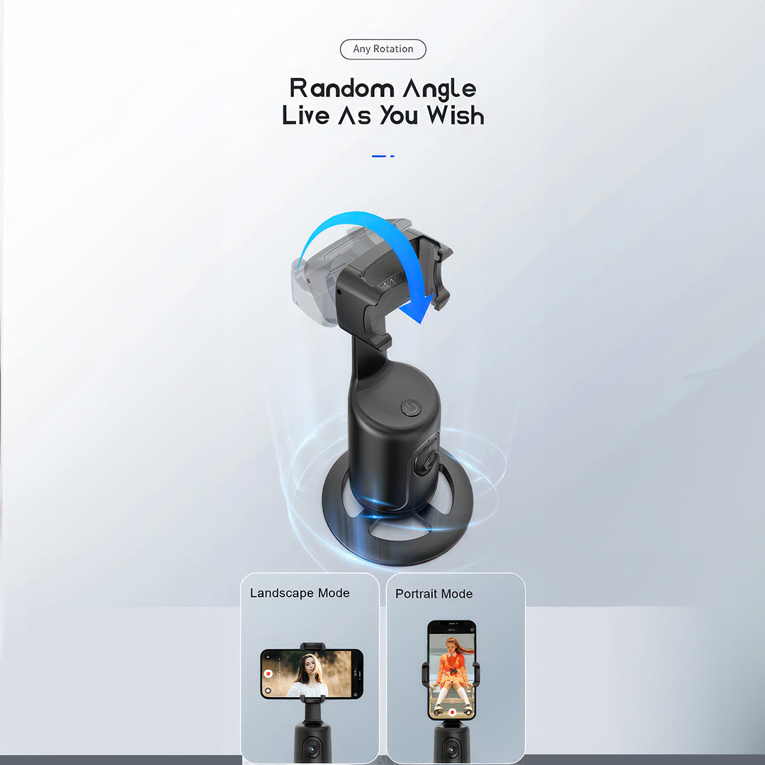 Auto Face 360° Rotating Tracking Tripod Phone Holder for Smart Shooting Vlog UK