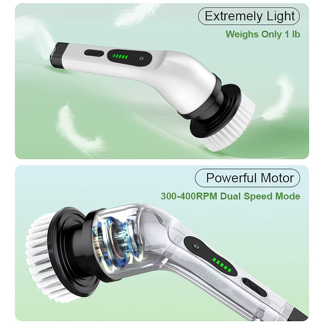 Electric Cleaning Brush with Multiple Brush Heads – Y-S-P
