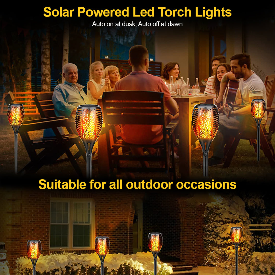 12 LED Solar Flicker Flame Torch (1PCS)