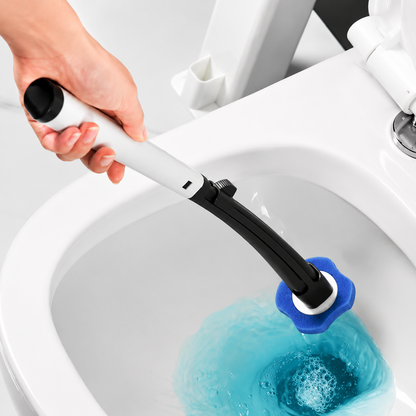 Toilet brush replaceable sponge pads set of eight