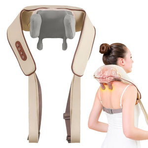 Cordless Neck & Shoulder Massager – Double Kneading Arms, 2 Modes & Adjustable Speed, USB-C Rechargeable