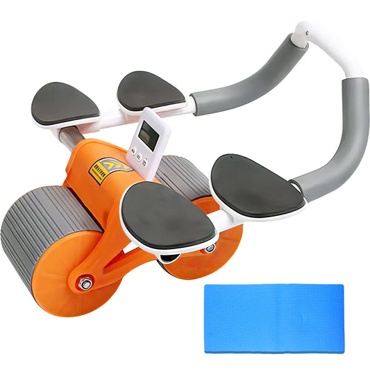 Ab roller with elbow support and digital counter