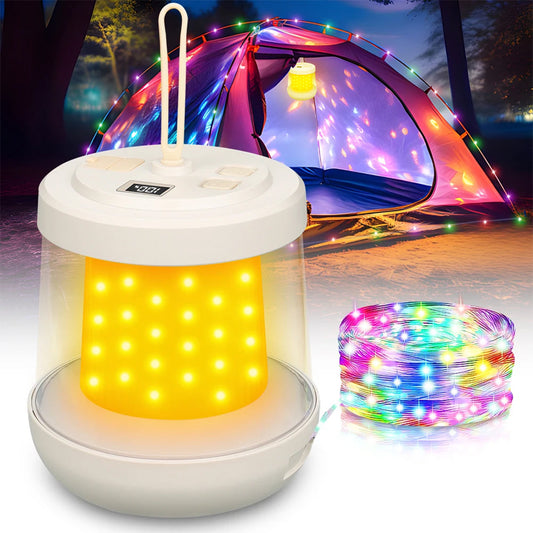 LED camping lantern with rechargeable power bank – main view