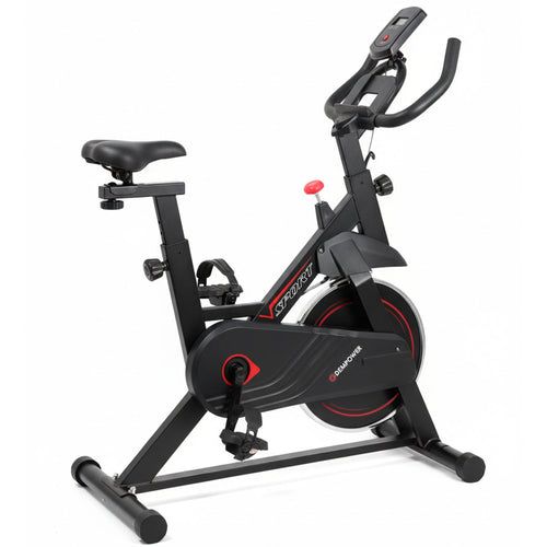 Portable Upright Exercise Bike – Adjustable Indoor Cycling with LCD Monitor