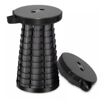 Portable Folding Stool with Adjustable Height for Camping and Travel