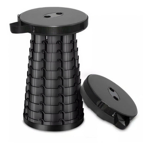 Portable Folding Stool with Adjustable Height for Camping and Travel