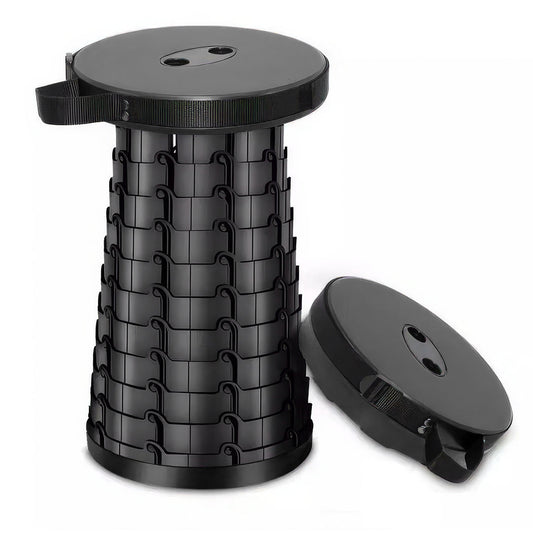 Portable Folding Stool with Adjustable Height for Camping and Travel