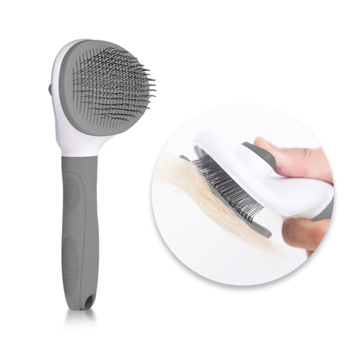 Pet grooming brush – stainless steel bristles