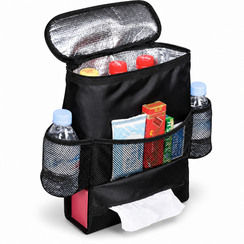 Portable Insulated Cooler Bag for Food and Drinks with Mesh Pockets