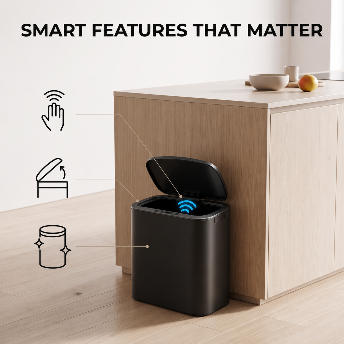 12L Automatic Sensor Bin with Touchless Lid