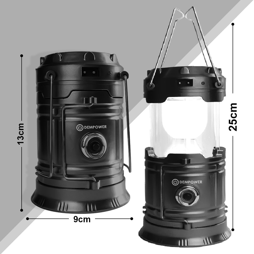 Powerbank Function Solar Camping Lantern (Black)