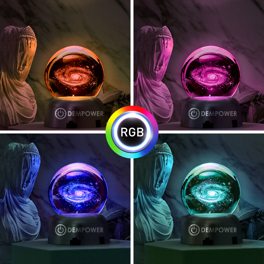 Milky Way Galaxy Sphere with LED Lighting