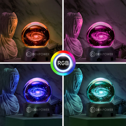 Milky Way Galaxy Sphere with LED Lighting