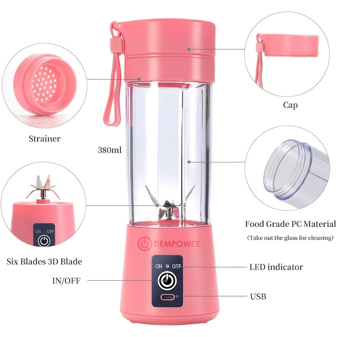 Compact Portable USB Rechargeable Blender