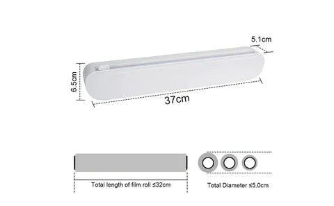 Cling Film Cutting Machine Dispenser Cutter Kitchen Foil Food Plastic Holder Food Wrap