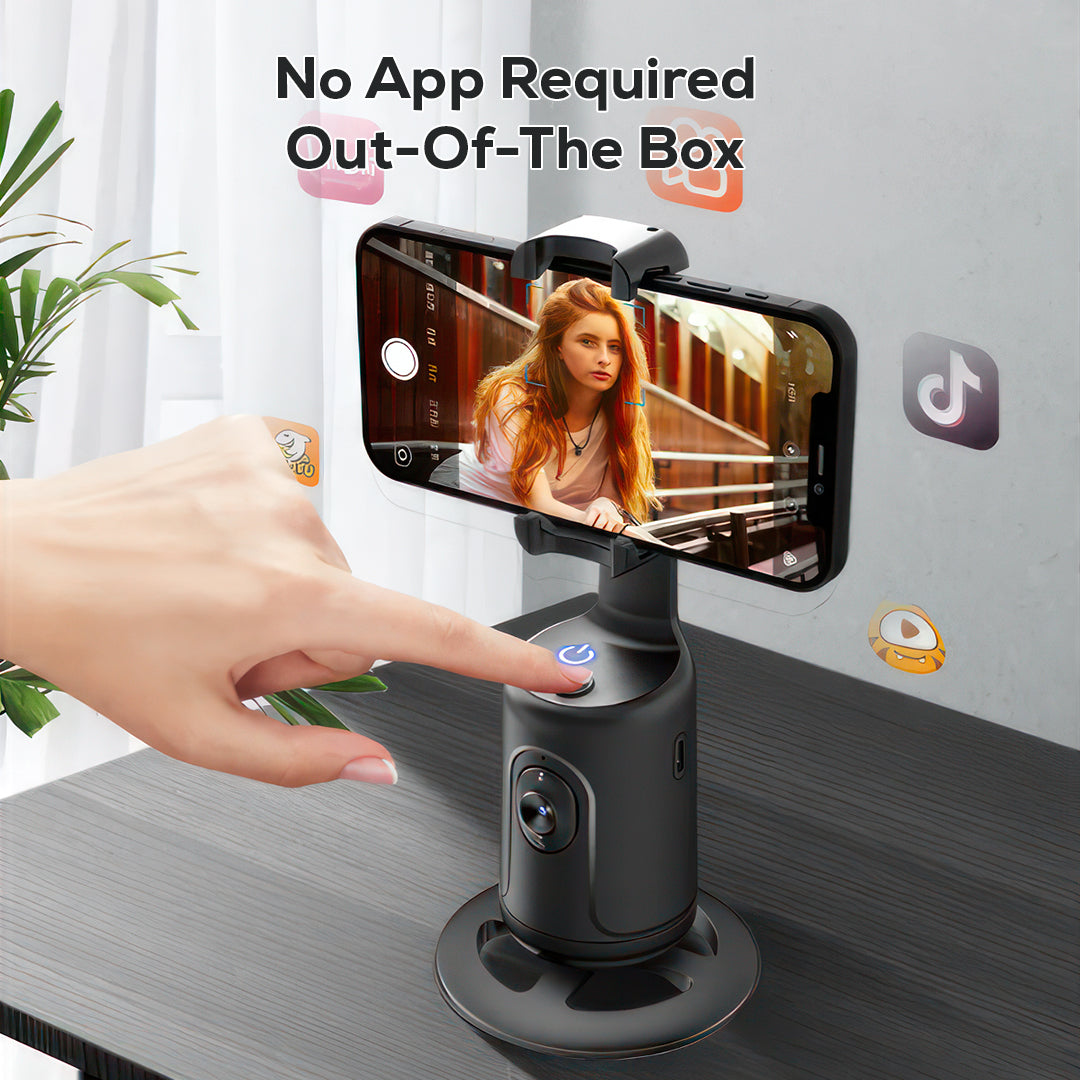 Auto Face 360° Rotating Tracking Tripod Phone Holder for Smart Shooting Vlog UK