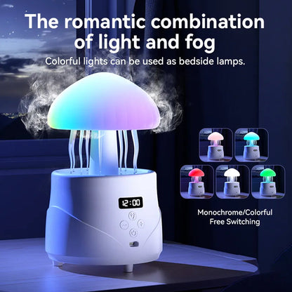 Mushroom-Shaped Humidifier & Bluetooth Speaker – 400ml Capacity & Colorful Lights