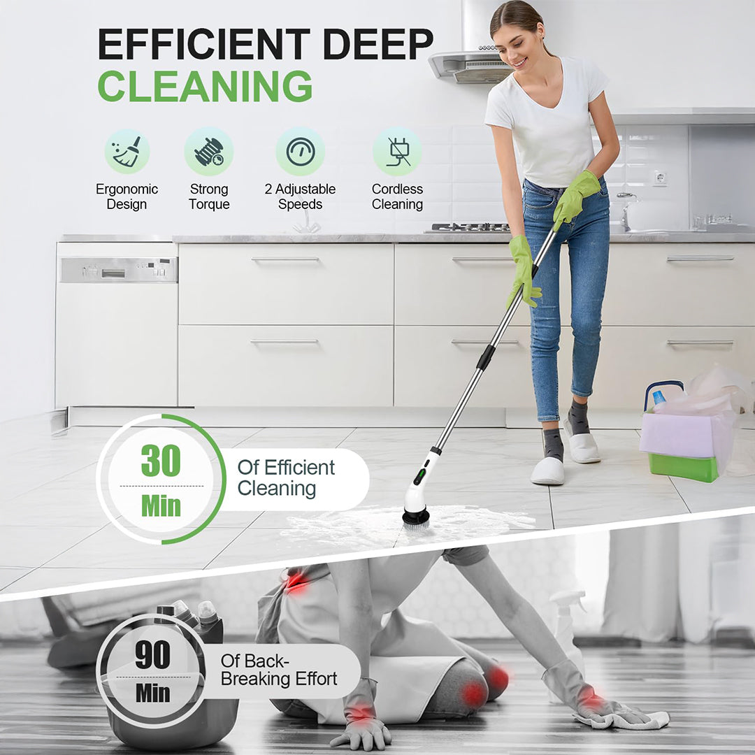 Electric Cleaning Brush with Multiple Brush Heads – Y-S-P