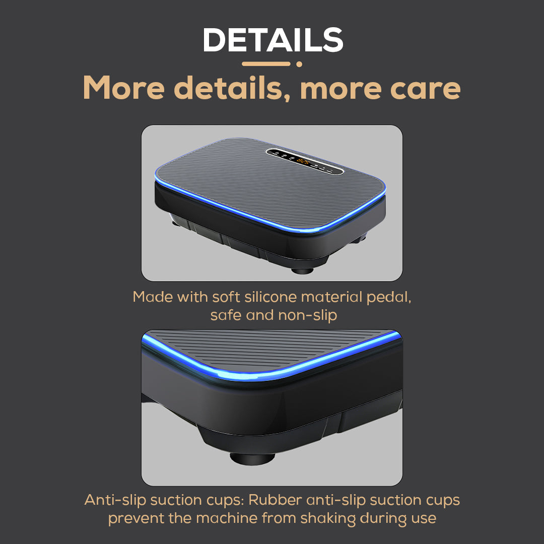 Smart Vibration Plate Platform Fitness Machine Bluetooth Speaker Home Workout