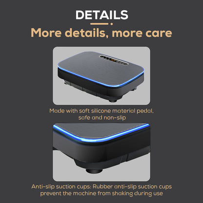 Vibration plate LCD touch screen display close-up
