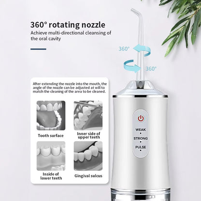 Cordless Water Flosser Oral Irrigator with 3 Modes and USB Rechargeable Design