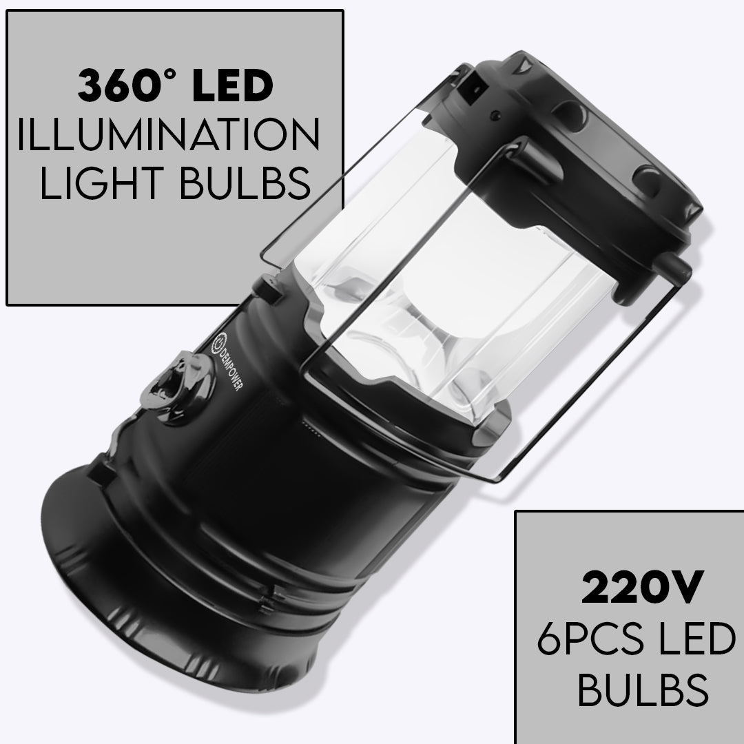 Powerbank Function Solar Camping Lantern (Black)