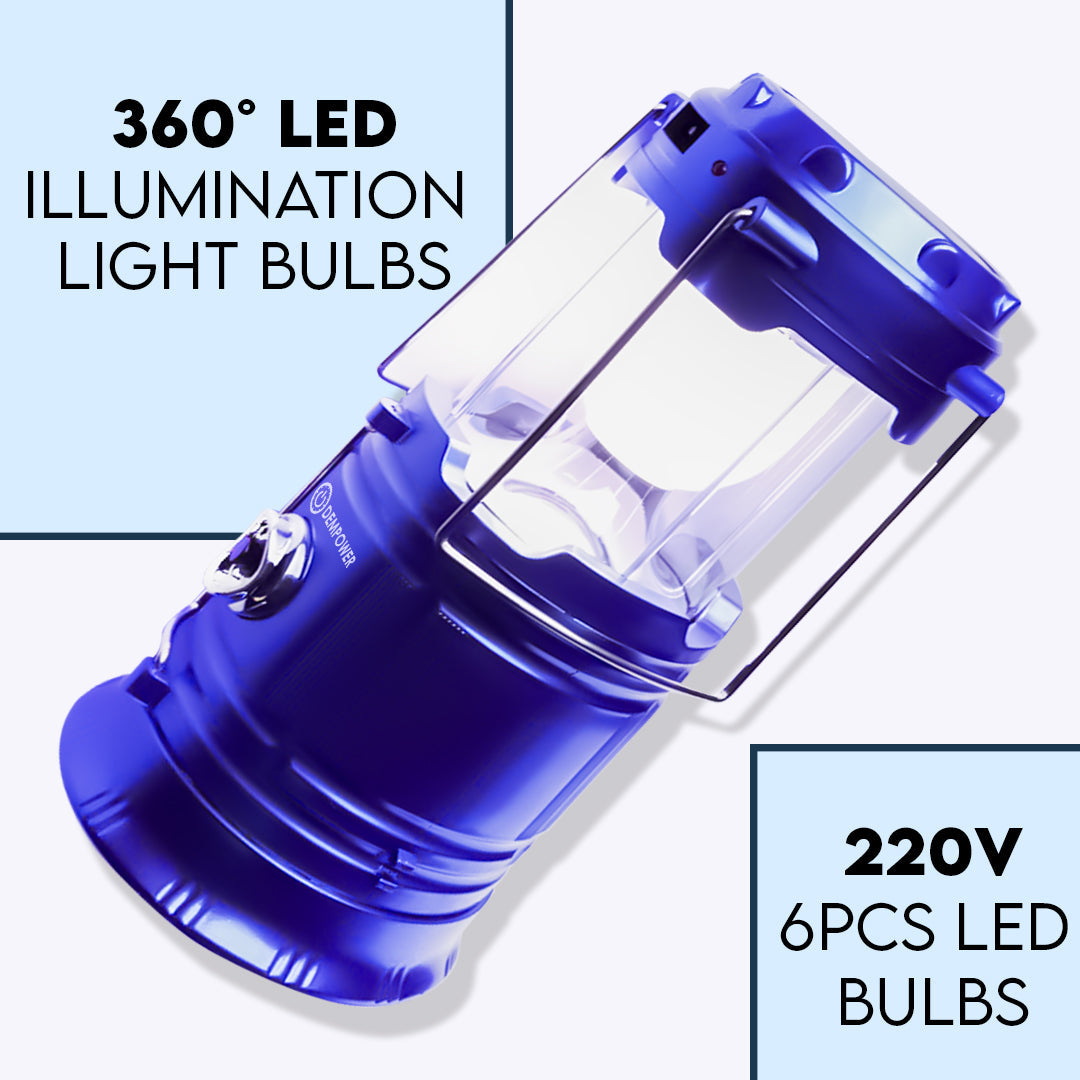 Powerbank Function Solar Camping Lantern (Navy Blue)