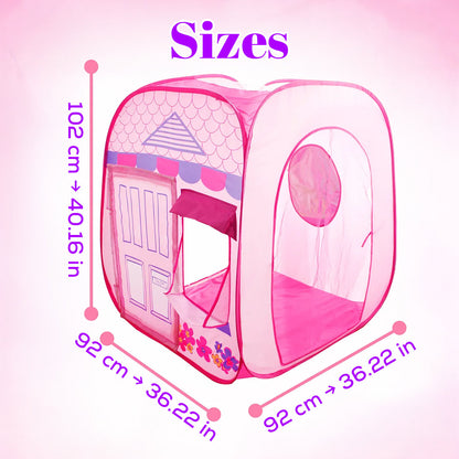 Pop-up setup of the kids playhouse tent