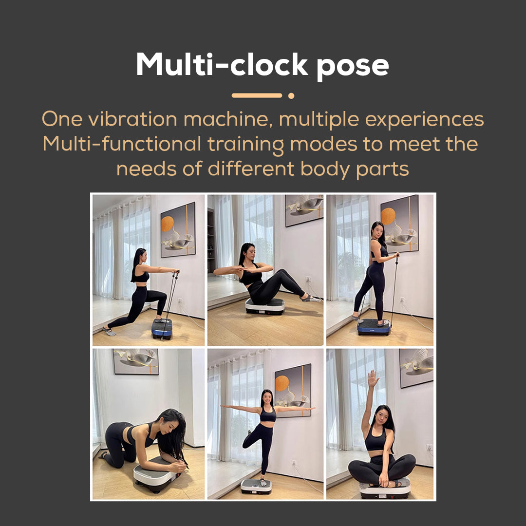 Smart Vibration Plate Platform Fitness Machine Bluetooth Speaker Home Workout