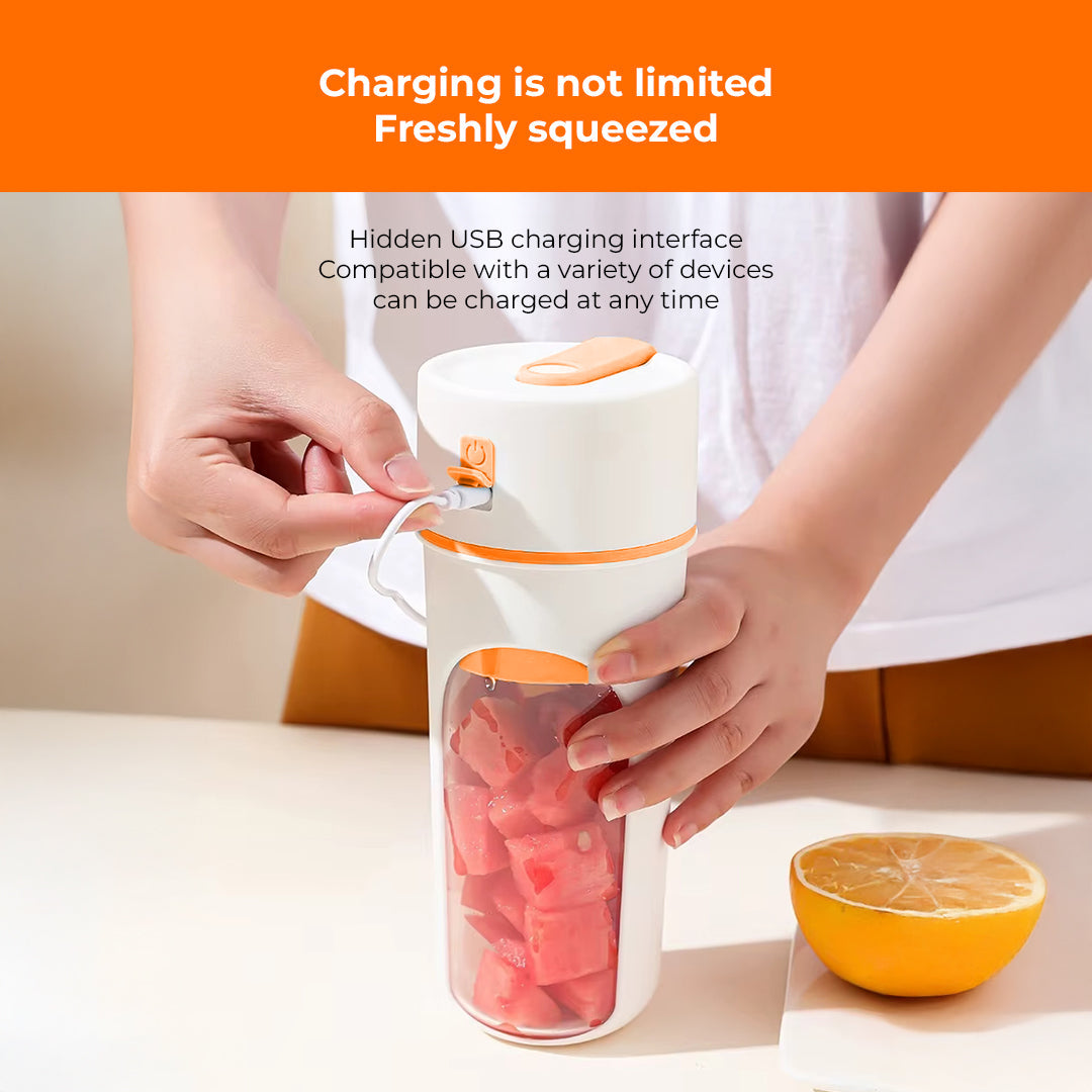 Portable Mini Blender USB Rechargeable Cordless Travel Smoothie & Protein Maker
