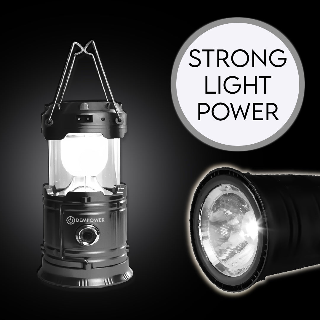 Powerbank Function Solar Camping Lantern (Black)