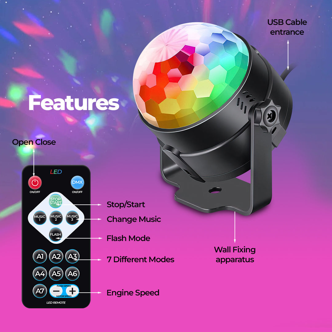 Remote Controlled RGB Disco Ball