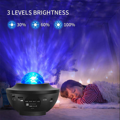 Galaxy LED Star Projector – Remote Controlled, Color-Changing Atmosphere Light, Party & Room Ambiance Projector