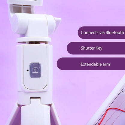 Wireless remote control for the selfie stick