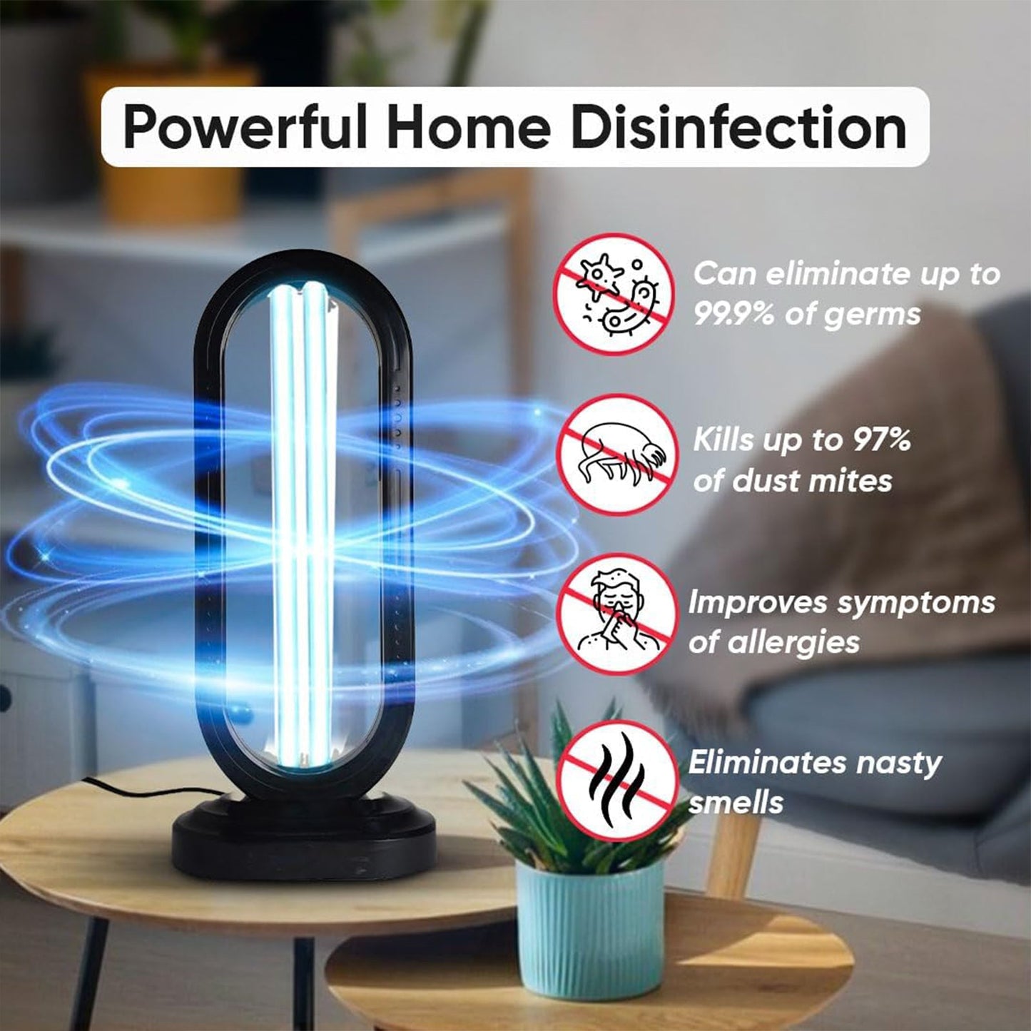 360° UV-C Sterilization Lamp With Remote