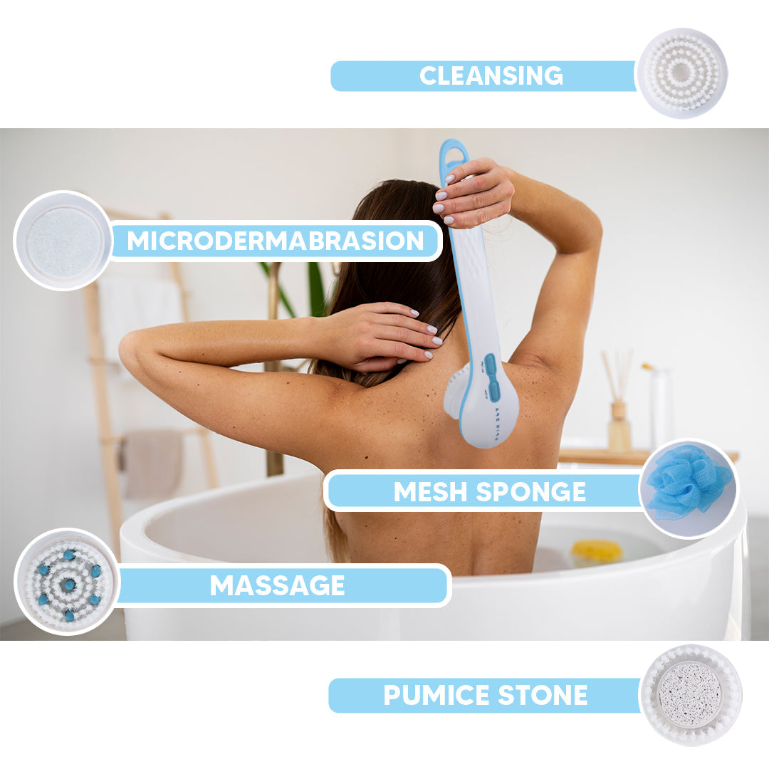 Efficient Battery Operated Spinning Spa Brush for Body Care