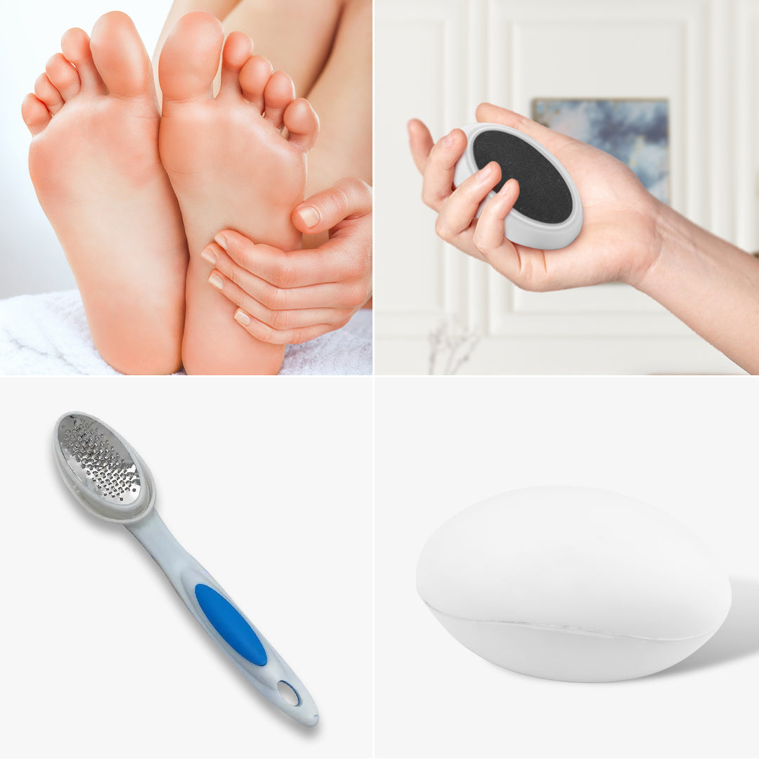 Foot Care Set – Callus Remover, Heel File & Ergonomic Handle