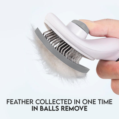 Pet grooming brush – one-touch cleaning button