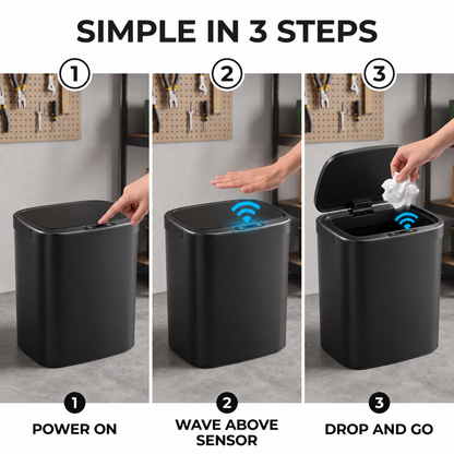 12L Automatic Sensor Bin with Touchless Lid
