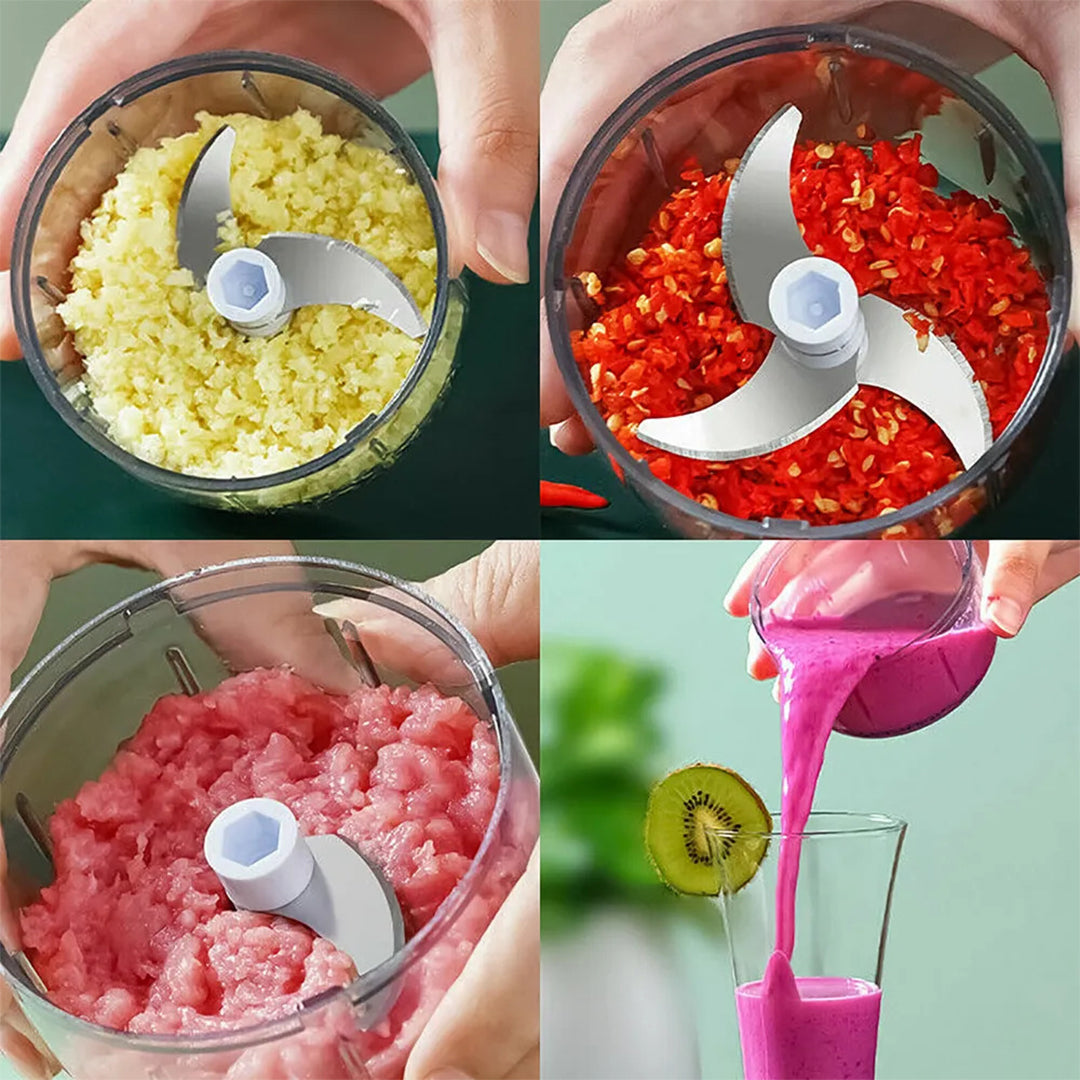 Rechargeable Mini Hand Rondo with Steel Blade 300 ML