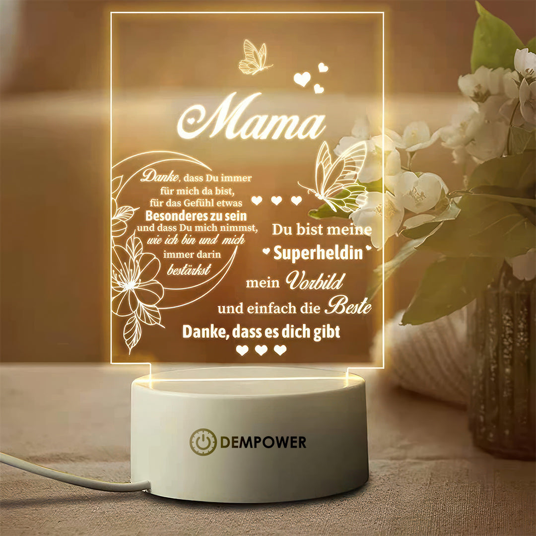 Acrylic Message Note Drawing Board Personalized Led Lamp Erasable Customizable Night Lights