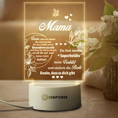 Acrylic Message Note Drawing Board Personalized Led Lamp Erasable Customizable Night Lights