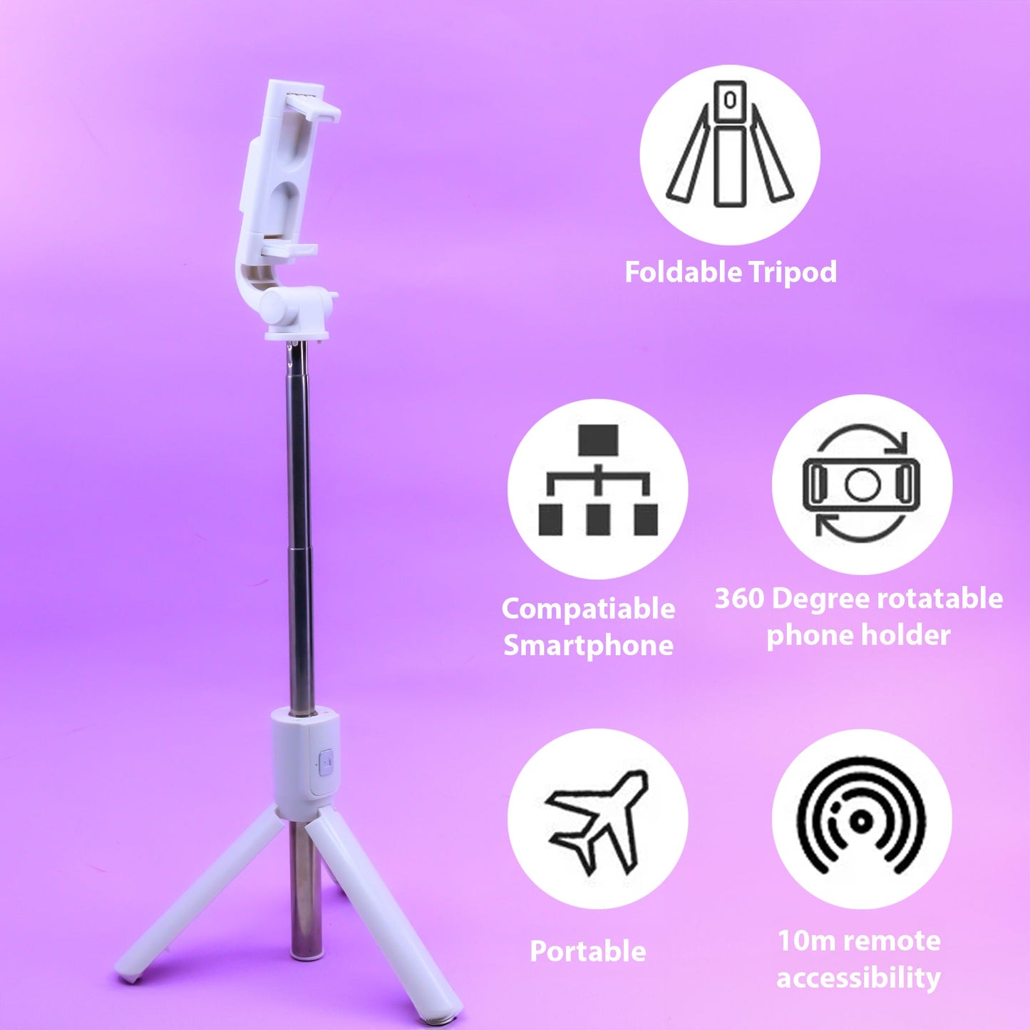 Extendable Smartphone Selfie Stick with Remote Y-S-P