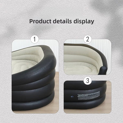 Inflatable Double Sofa Chair with Pump – Indoor & Outdoor Comfortable Air Couch