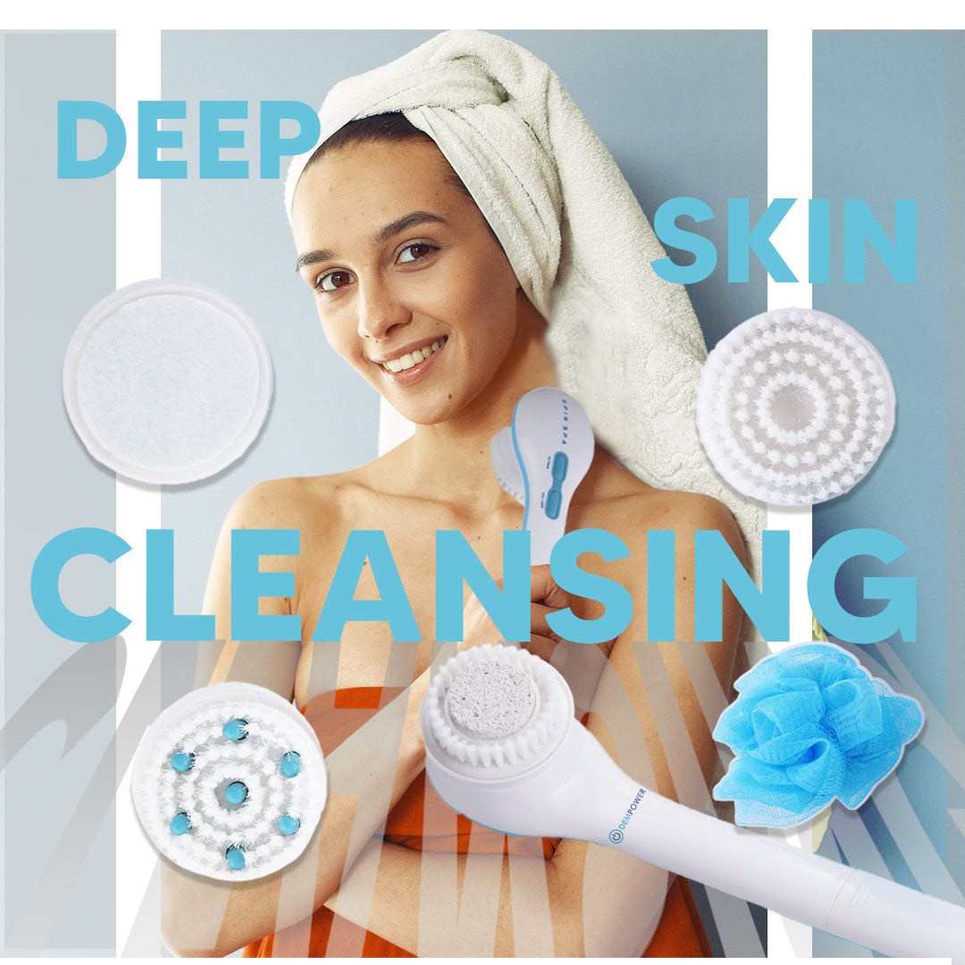 Efficient Battery Operated Spinning Spa Brush for Body Care