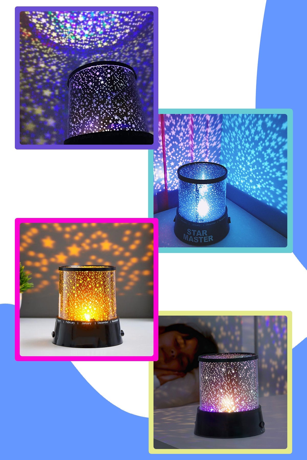 LED Projector Night Light – Starry Sky Effect Lamp for Home & Bedroom