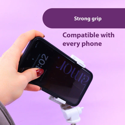 Expandable phone tripod included with the selfie stick