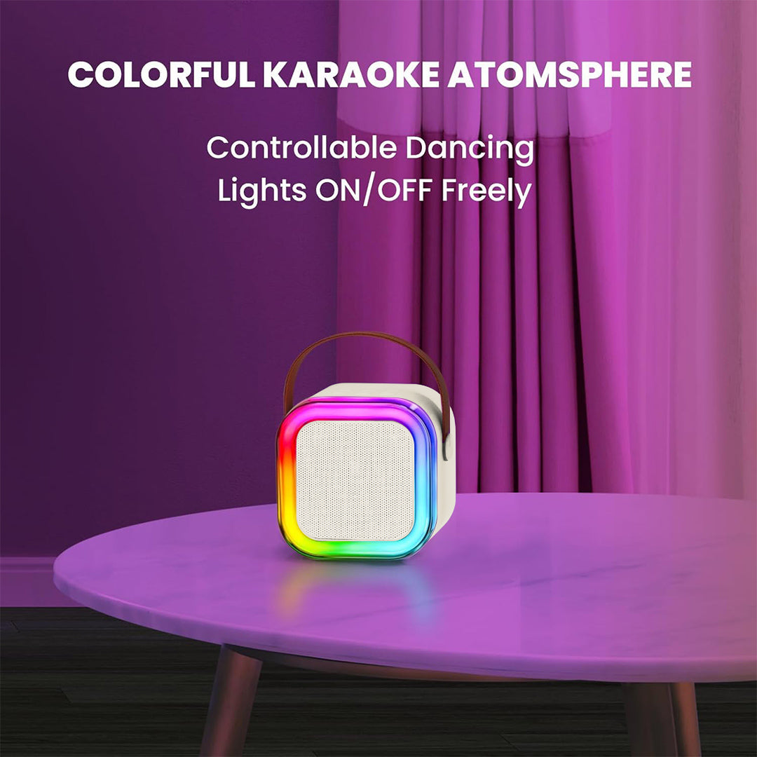 Portable Bluetooth Karaoke Speaker with 2 Wireless Microphones and RGB Lights Y-S-P
