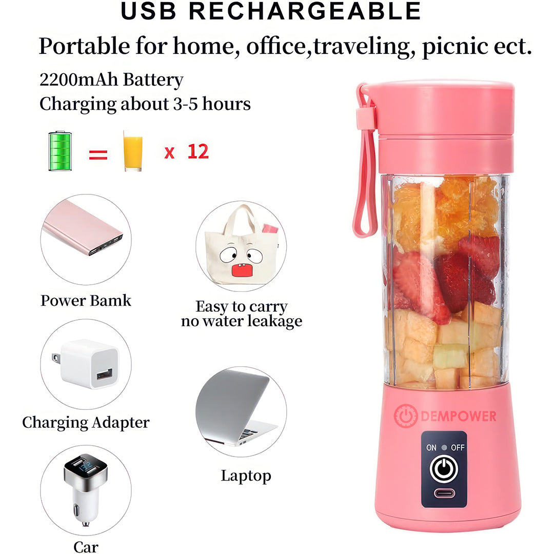 Compact Portable USB Rechargeable Blender