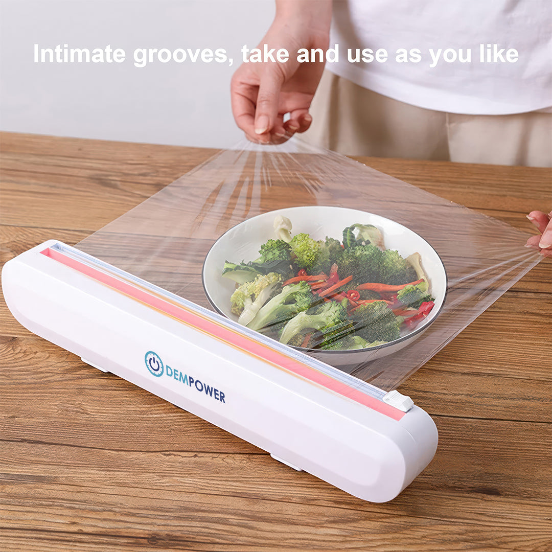 Cling Film Cutting Machine Dispenser Cutter Kitchen Foil Food Plastic Holder Food Wrap